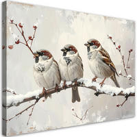 LEINWANDBILD Weihnachten 90x60cm - Grau, Textil (90/60cm) - Feeby