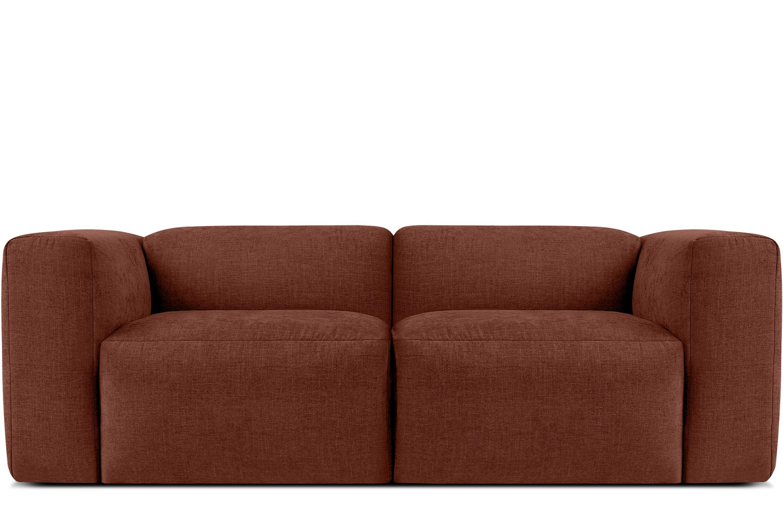 2-SITZER-MODULSOFA BUFFO mit extrem weicher und bequemer Sitzfläche, Gewebestoff, orange - Dunkelorange, Textil (210/73/96cm) - KONSIMO®