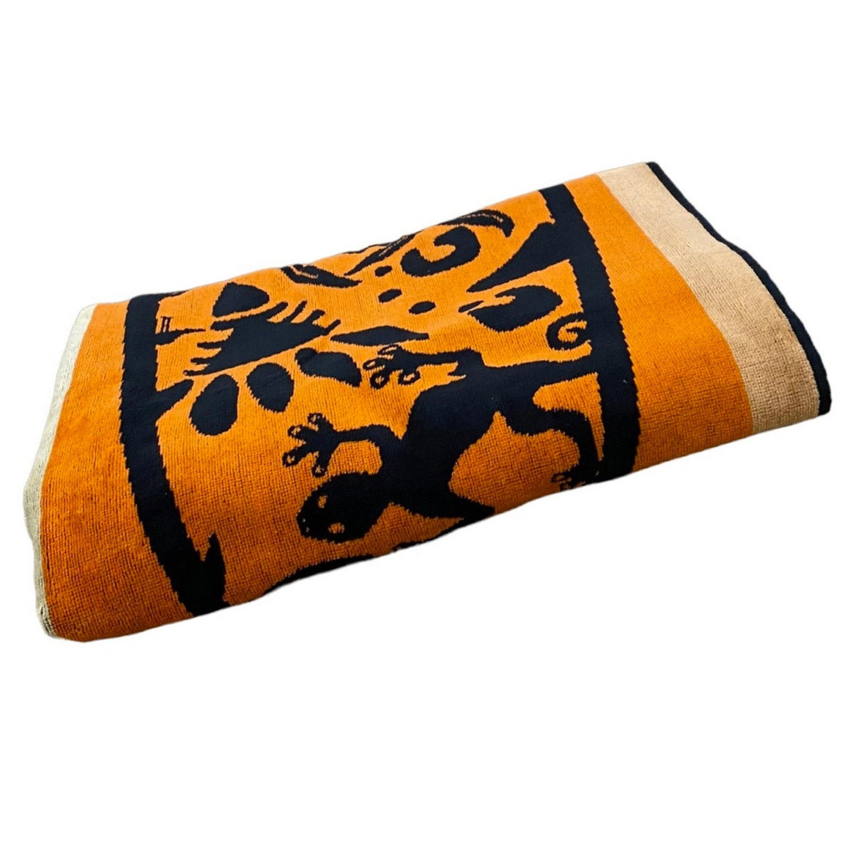 STRANDTUCH Frottee Velours Jacquard Concha 140x180 400g/m² - Orange, Textil (140/180cm) - LE COMPTOIR DE LA PLAGE