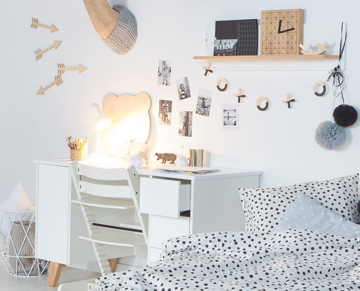 KINDERSCHREIBTISCH Zara - Weiß, Holzwerkstoff (123.4/76/60cm) - RAUMHIRSCH FURNITURE