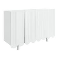 KOMMODE aus MDF 120x37,5x80,8cm in Weiß mit 4 Türen - Weiß, Holzwerkstoff (120/80.8/37.5cm) - Modfu