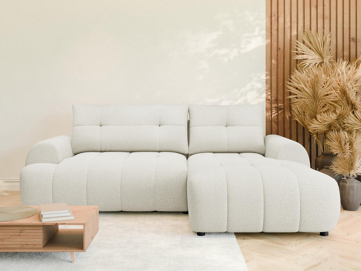 ECKSOFA Fiorano, Seite: Rechts - Schwarz/Naturfarben, Holz/Kunststoff (265/177cm) - MIRJAN24