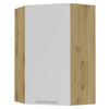 KÜCHENHÄNGESCHRANK Kvantum W4/10/60 Weiß Matt / Eiche Artisan Matt 60 / 60 / 96cm - Eiche Artisan/Weiß, Holz/Holzwerkstoff (60/96/60cm) - Feldmann-Wohnen
