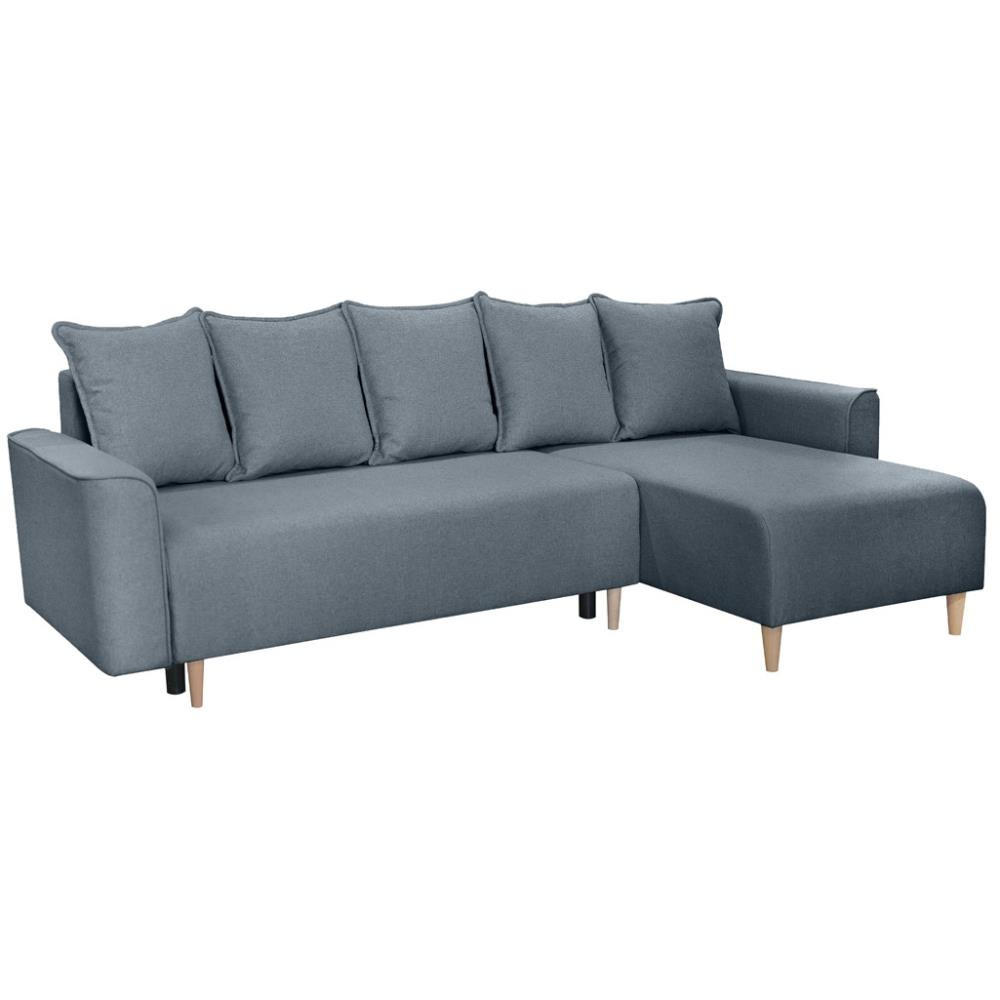 ECKSCHLAFSOFA Willow blau - Blau, Textil (225/150cm) - Beautysofa