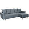 ECKSCHLAFSOFA Willow blau - Blau, Textil (225/150cm) - Beautysofa