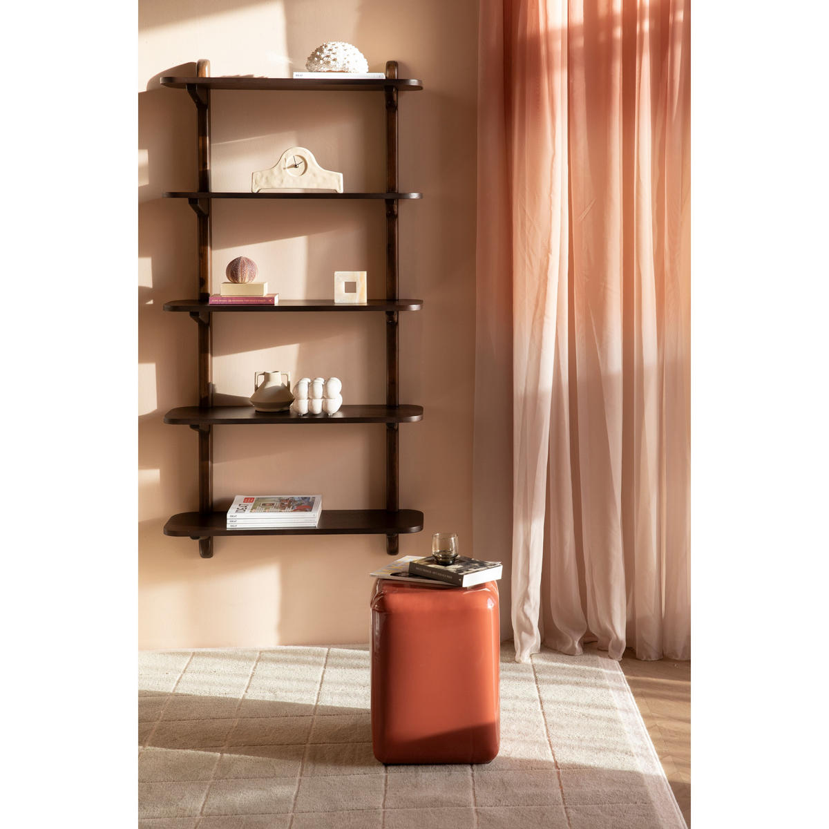 WANDREGAL Hogar Beige - Braun, Holz (80/160/25cm) - Zuiver