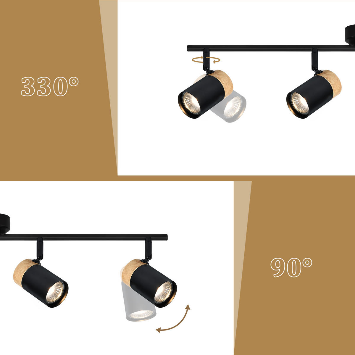 DECKENSTRAHLER Ameise 9/19/62cm - Schwarz, Metall (62/9/19cm) - ZMH