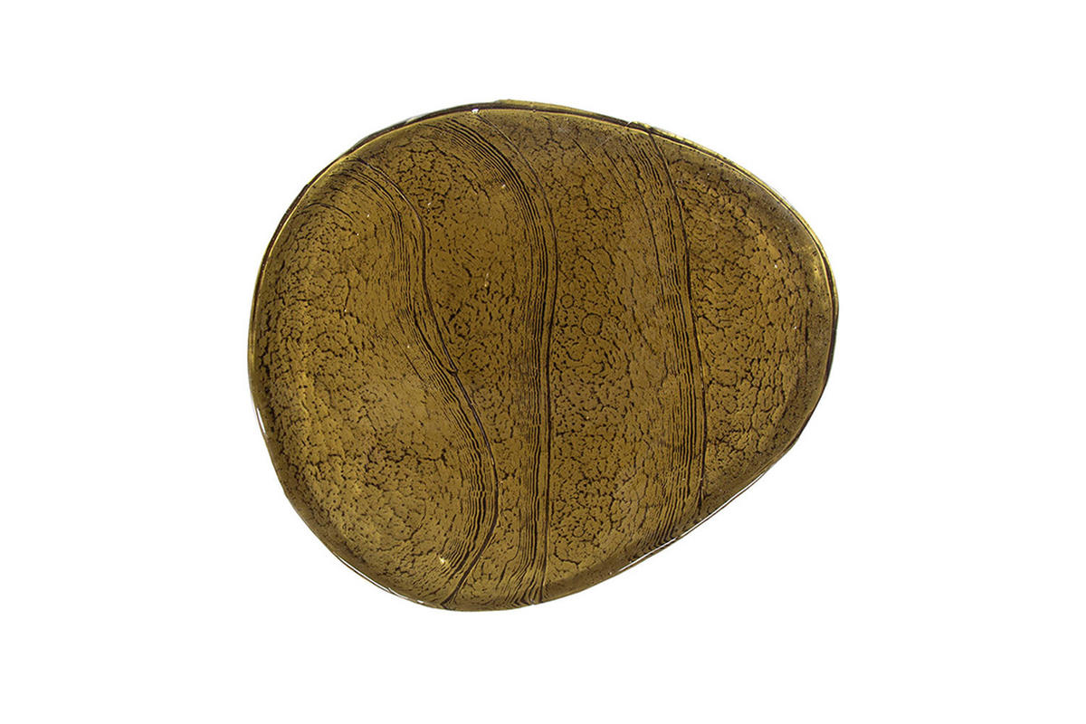 BEISTELLTISCH DARI Gold Glas - Goldfarben, Glas/Metall (38/33/60cm) - KAWOLA