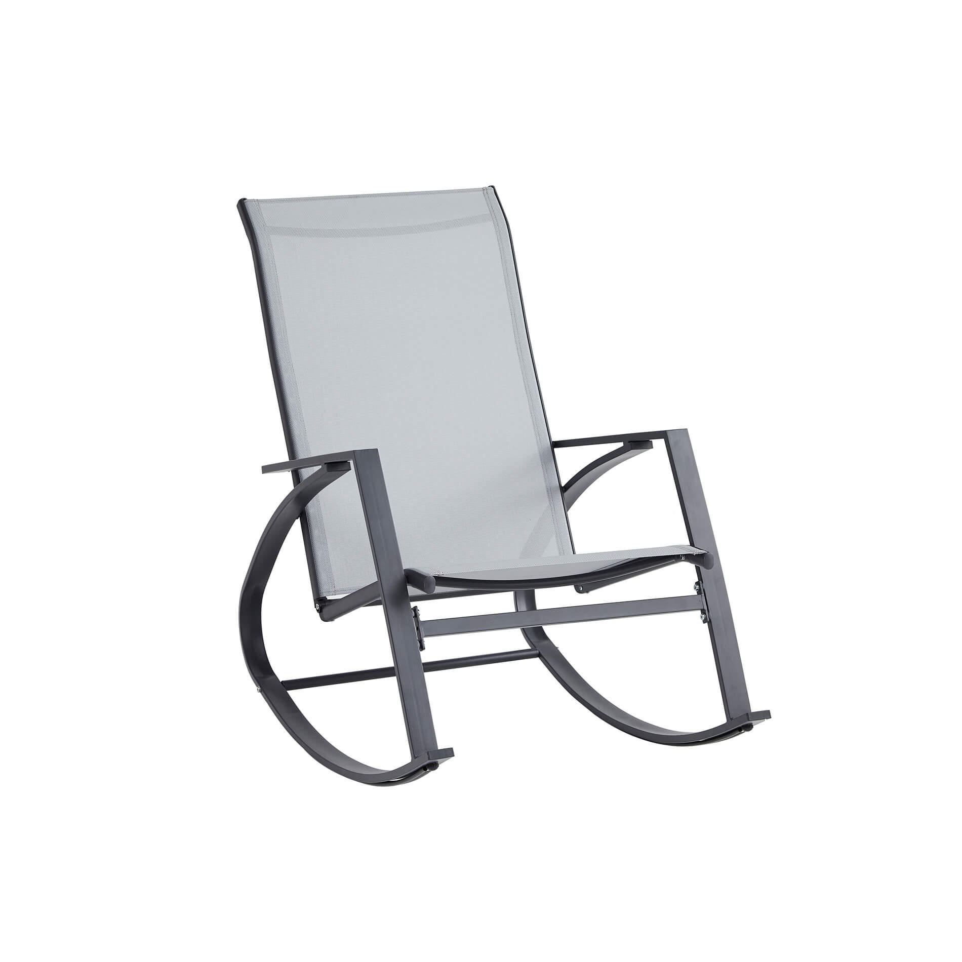 SCHAUKELLIEGE Hellgrau 104/60/94 cm - Hellgrau, Metall (104/94/60cm) - Mobili Rebecca