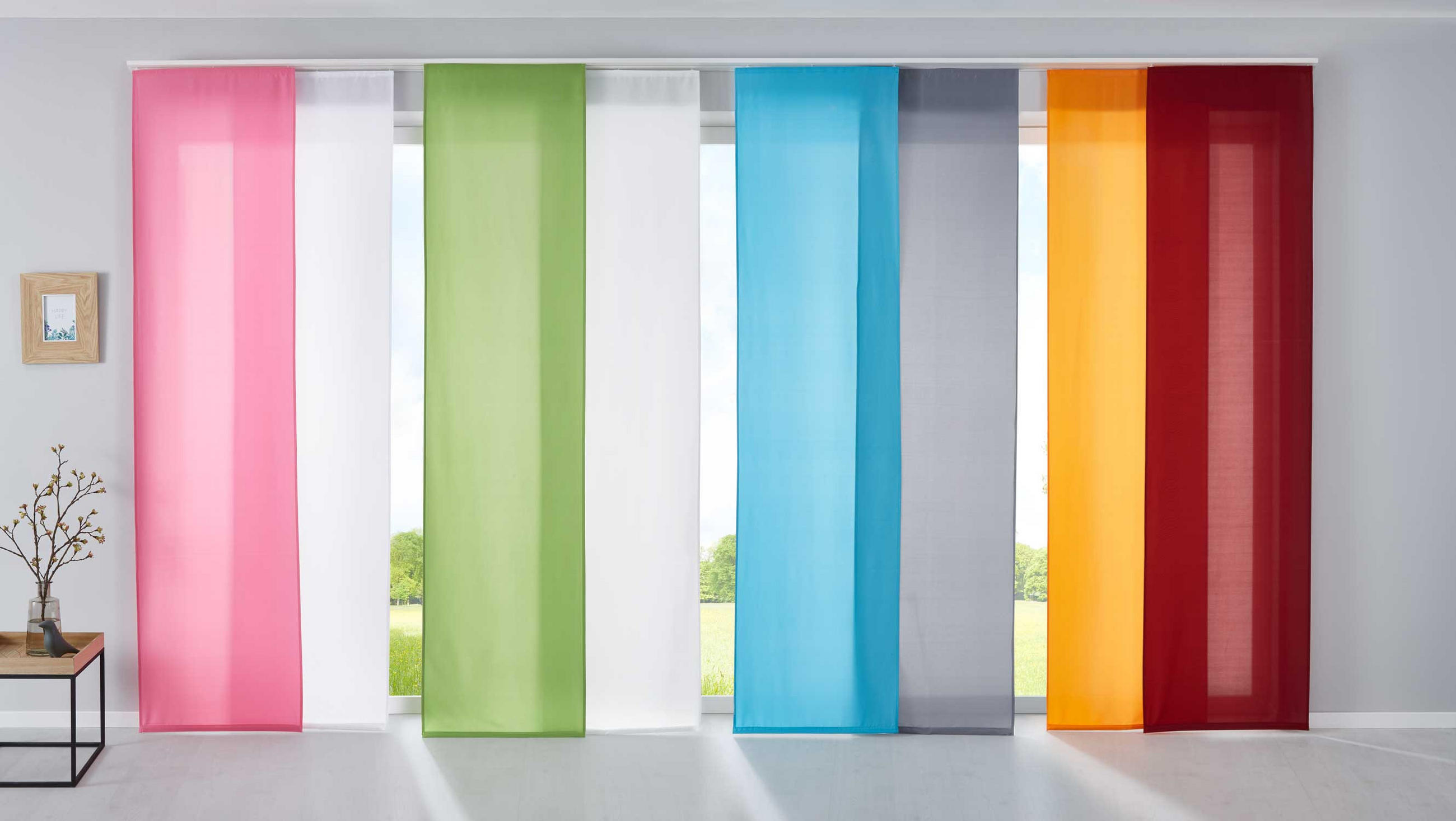 Thumbnail - Gardinenbox Vorhang, Türkis, Textil, 60x245 cm, Oeko-Tex® Standard 100, Wohntextilien, Gardinen & Vorhänge, Schiebegardi...