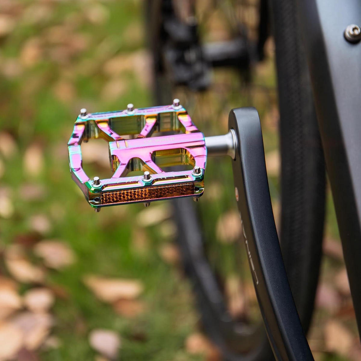 FAHRRAD Pedale 9/16 Zoll Aluminium mit Reflektoren bunt - Multicolor, Metall (7.4/1.5/11cm)