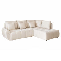 ECKSOFA DOLCE mit Schlaffunktion und Bettkasten Creme - Creme, Holzwerkstoff/Kunststoff (266/190cm) - Idohome