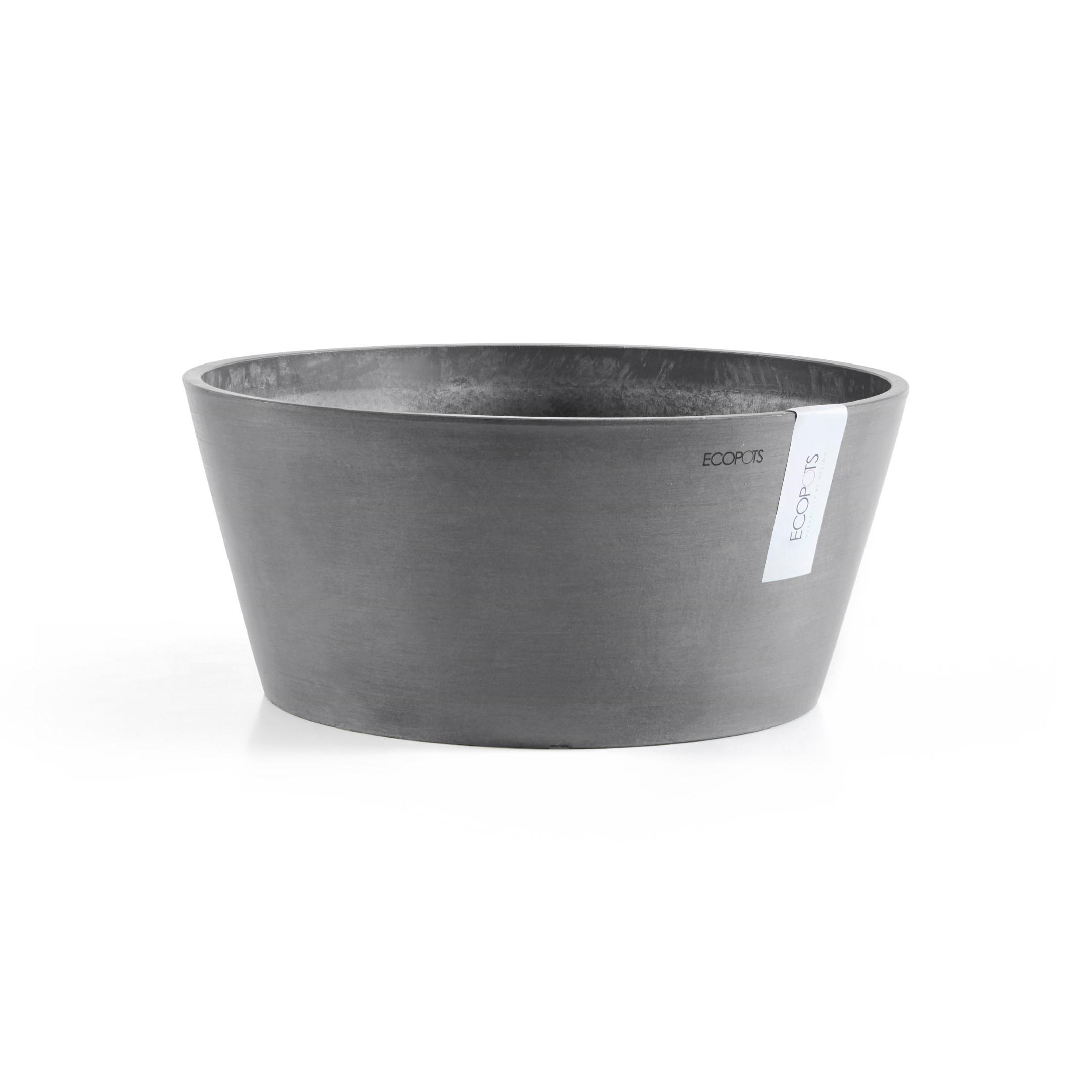 Ecopots Blumentopf Grau 15.6 cm