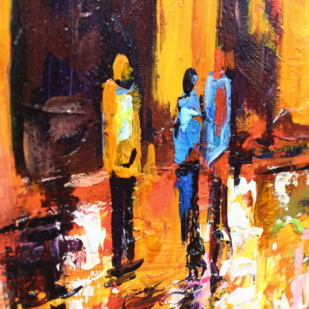 GEMÄLDE Brandenburger Tor auf Keilrahmen 140x70 cm - Gelb, Holz (140/70cm) - YS-art gallery