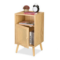 NACHTTISCH - Hellbraun, Holz/Holzwerkstoff (40/72/39cm) - Relaxdays