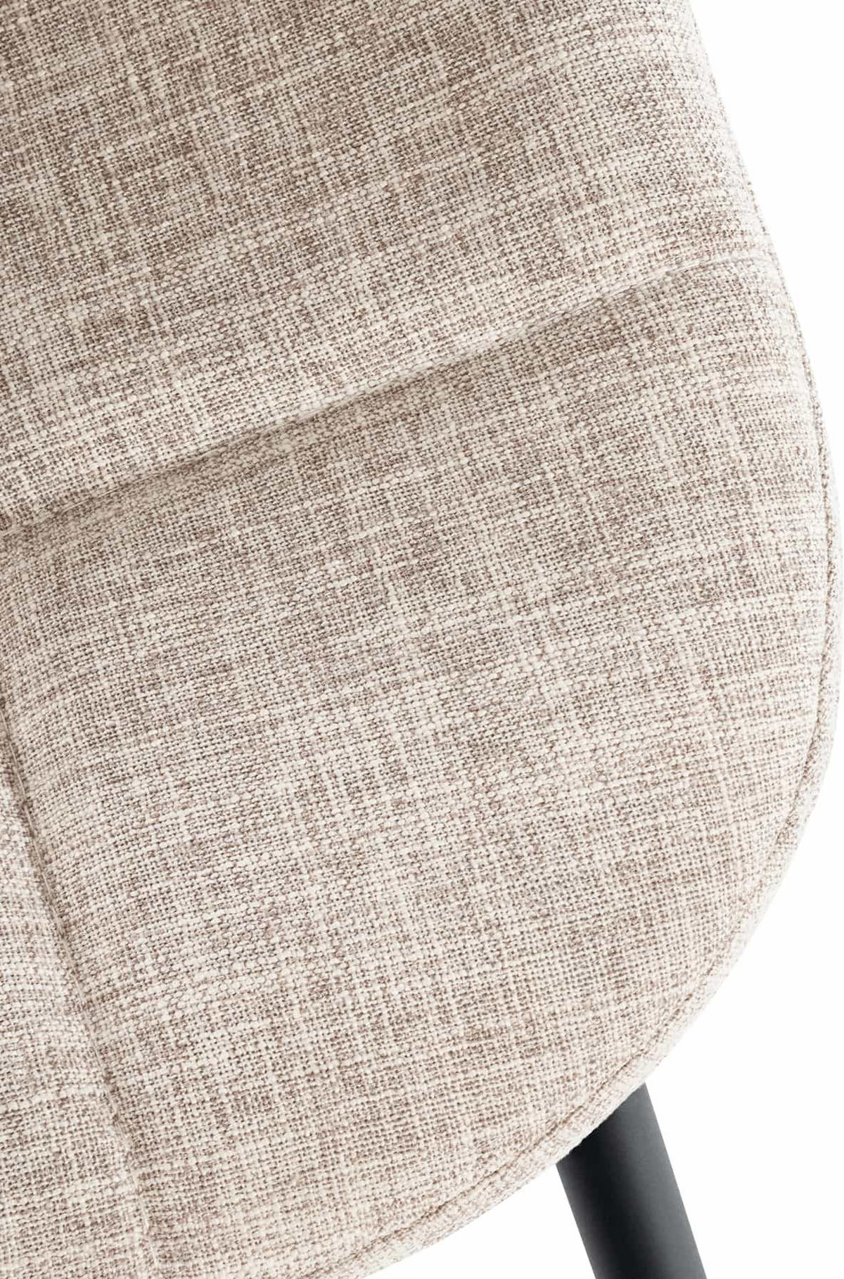 STUHL Stoff creme - Creme/Schwarz, Textil/Metall (46/82/52cm) - CLP