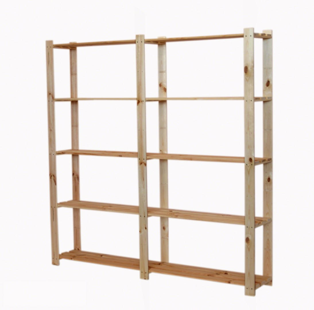 HOLZREGAL PINEPEAK 170x170x28cm 5 Fachboden 1,2cm dickes Kiefernholz Natur - Naturfarben, Holz (170/170/28cm) - PROREGAL