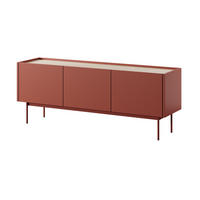 TV-BOARD 3 Türen Laris - 144 cm, Rot - Rot, Holz (144/55/37cm) - Emporius