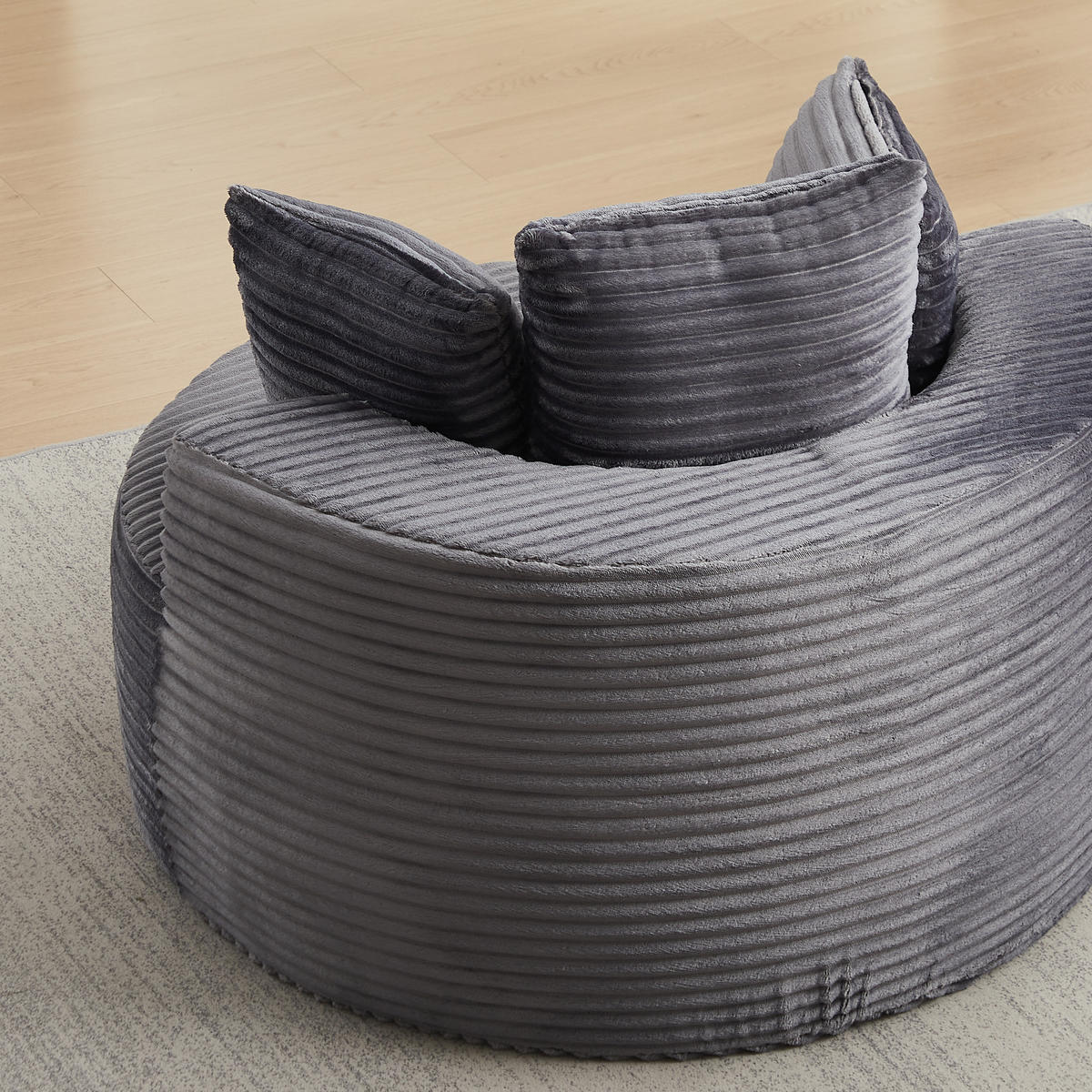 SESSEL DE-34516 minimalistisch mit 3 Kissen Grau - Grau, Textil (110/82/110cm) - ComfortXL