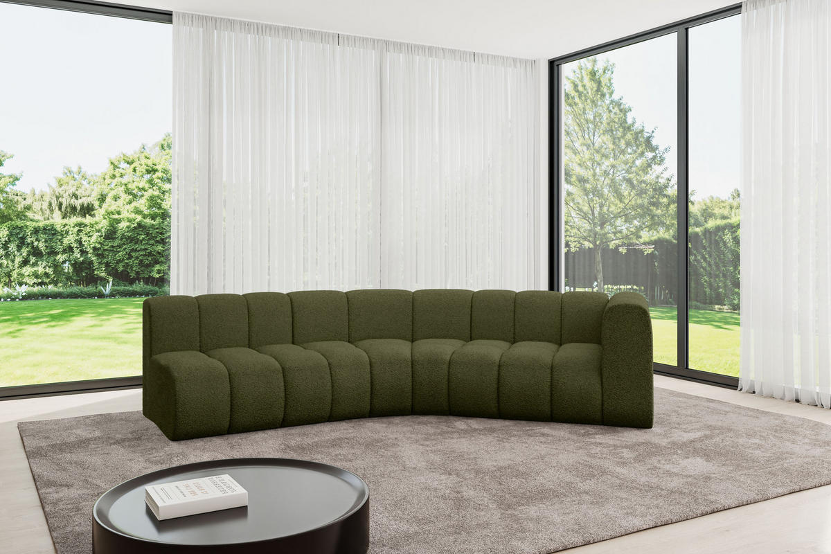 ECKSOFA modulares Sofa Karex-L1 - 308x194x70 cm Grün - Grün, Holzwerkstoff/Textil (308/194cm) - ALTDECOR
