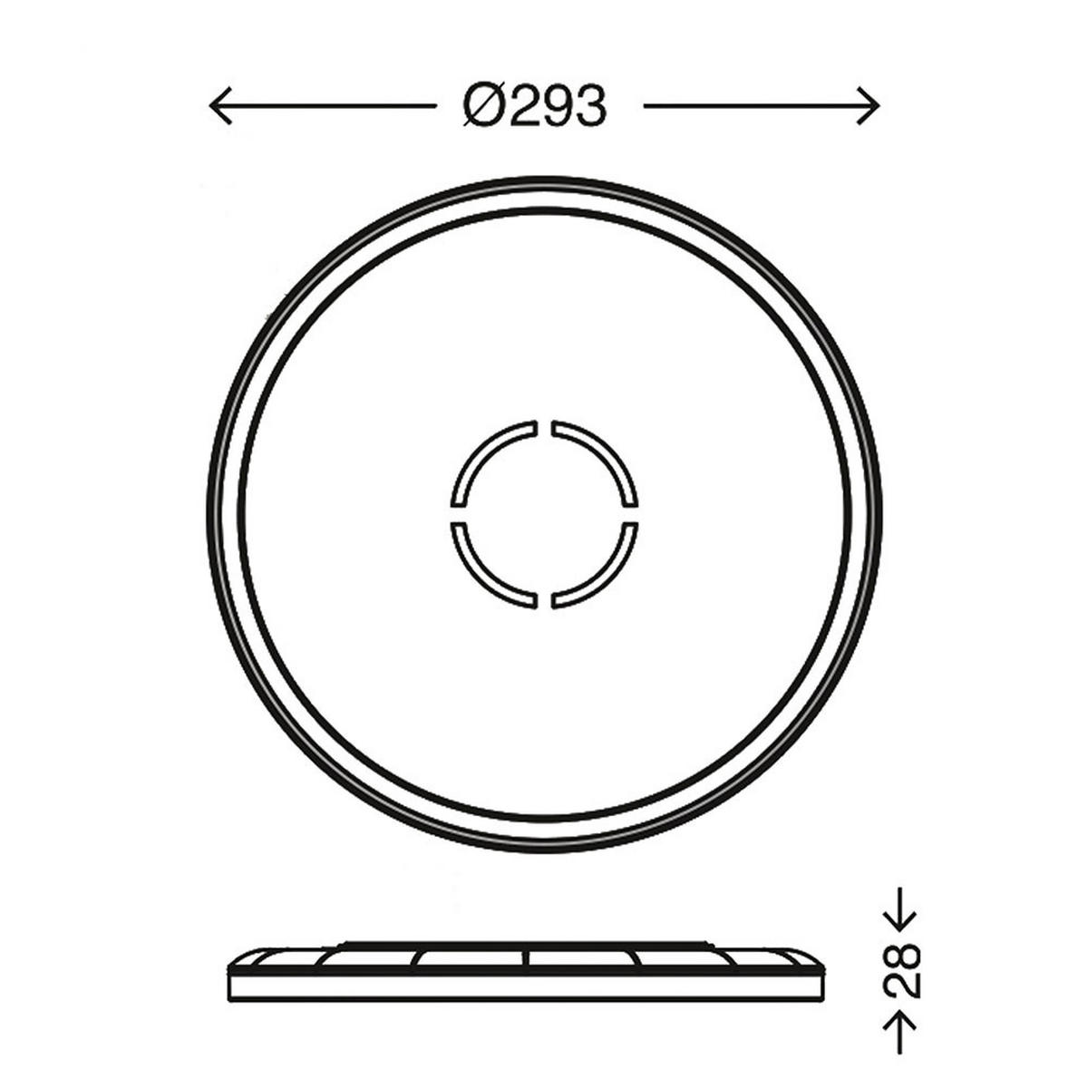 LED DECKENLEUCHTE Silber Opal - Silberfarben, Kunststoff (29.3/29.3/2.9cm) - Briloner