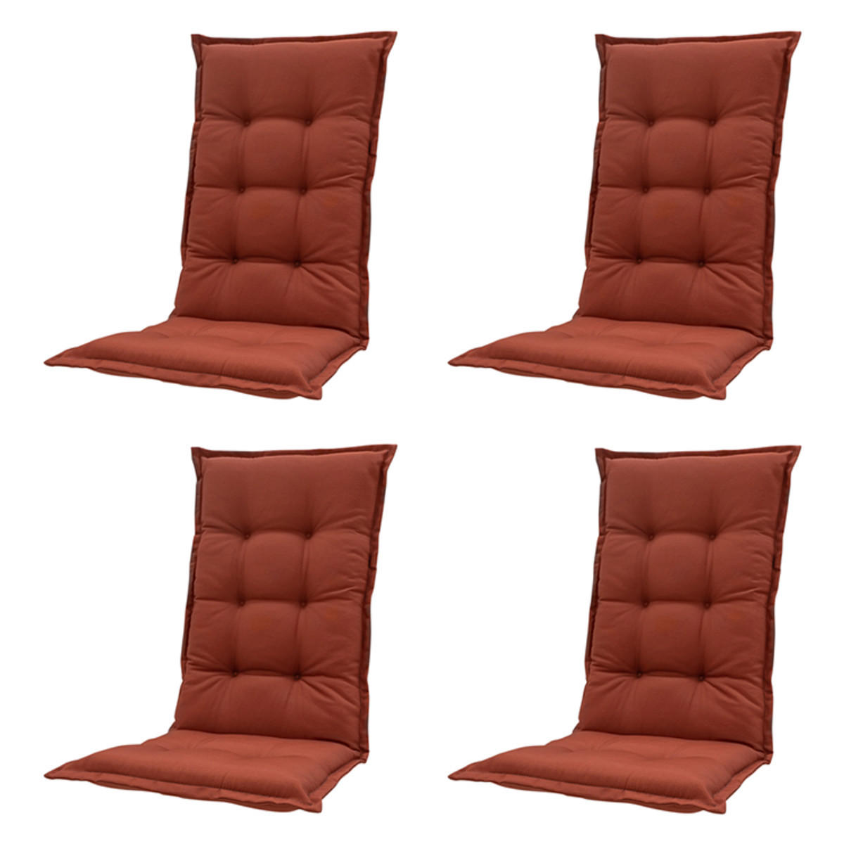 GARTENSTUHLKISSEN Panama 123/50 cm 4er-Set - Rotbraun, Textil (50/7/123cm) - Madison