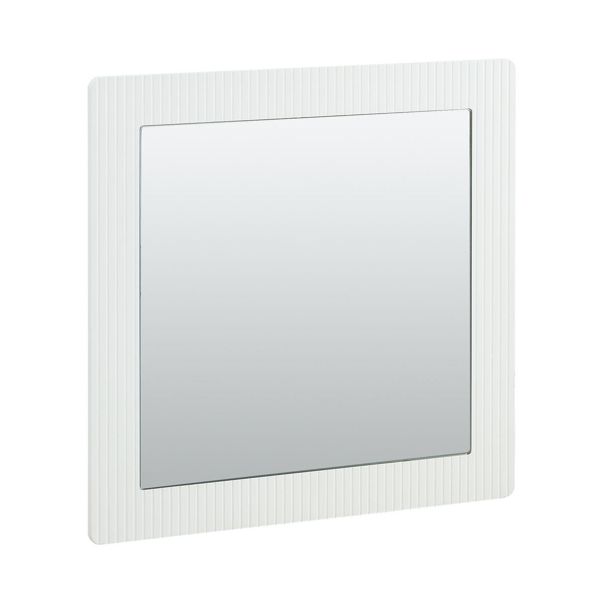 BOČNÍ skříň 120/40/75 cm bílá z MDF se zrcadlem 80/80 cm a 6 zásuvkami - bílá, kompozitní dřevo (120/75/40cm) - OKWISH