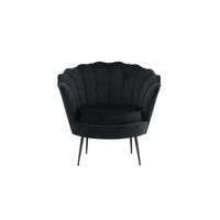 SESSEL Nice Velours Schwarz - Schwarz, Textil/Metall (83/75/76cm) - ebuy24
