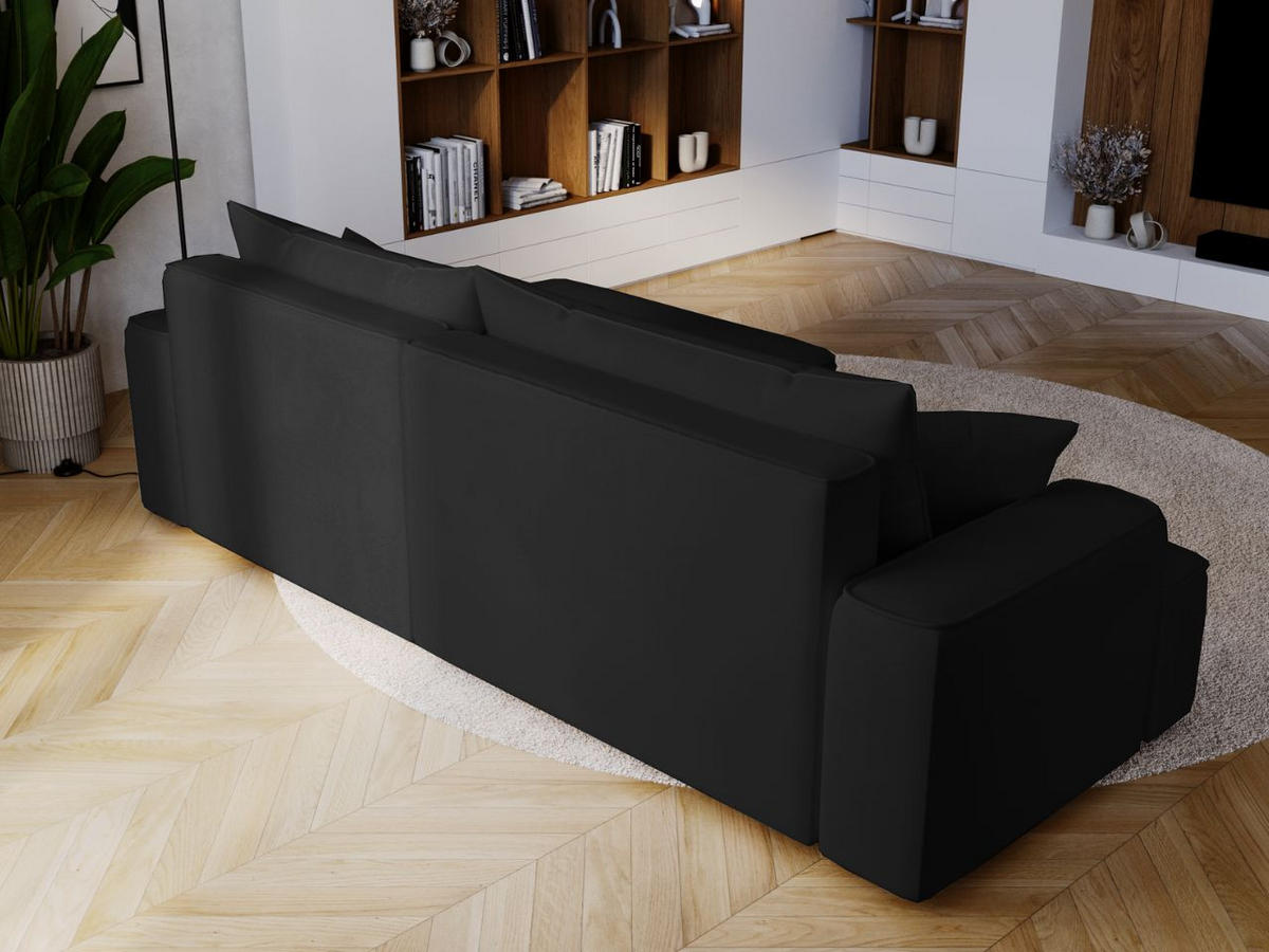 ECKSOFA California Schwarz Rechts - Schwarz, Holz/Textil (270/165cm) - Graingold