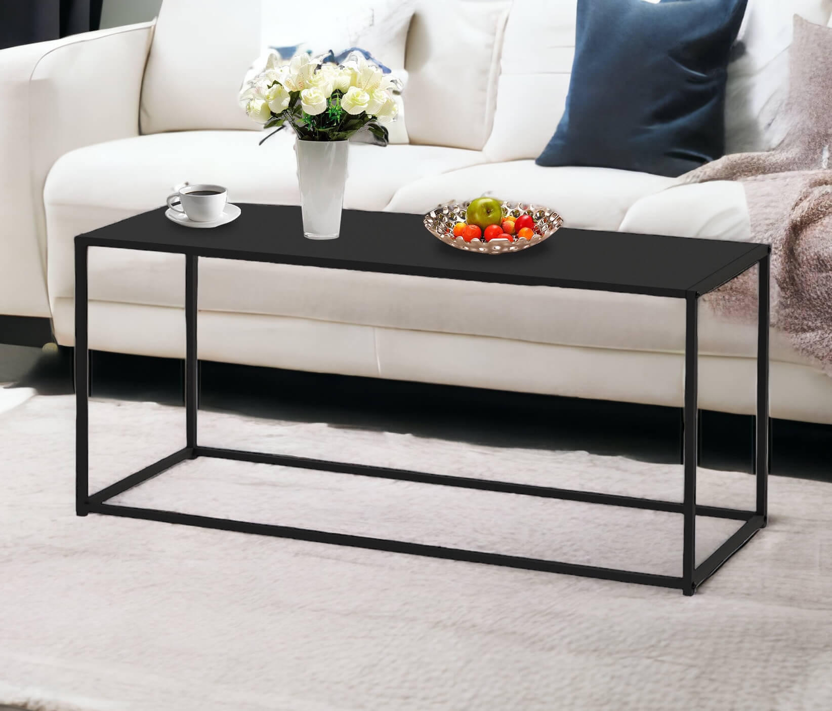 Thumbnail - DanDiBo Couchtisch, Schwarz, Metall, 110x50x40 cm, Wohnzimmer, Wohnzimmertische, Beistelltische