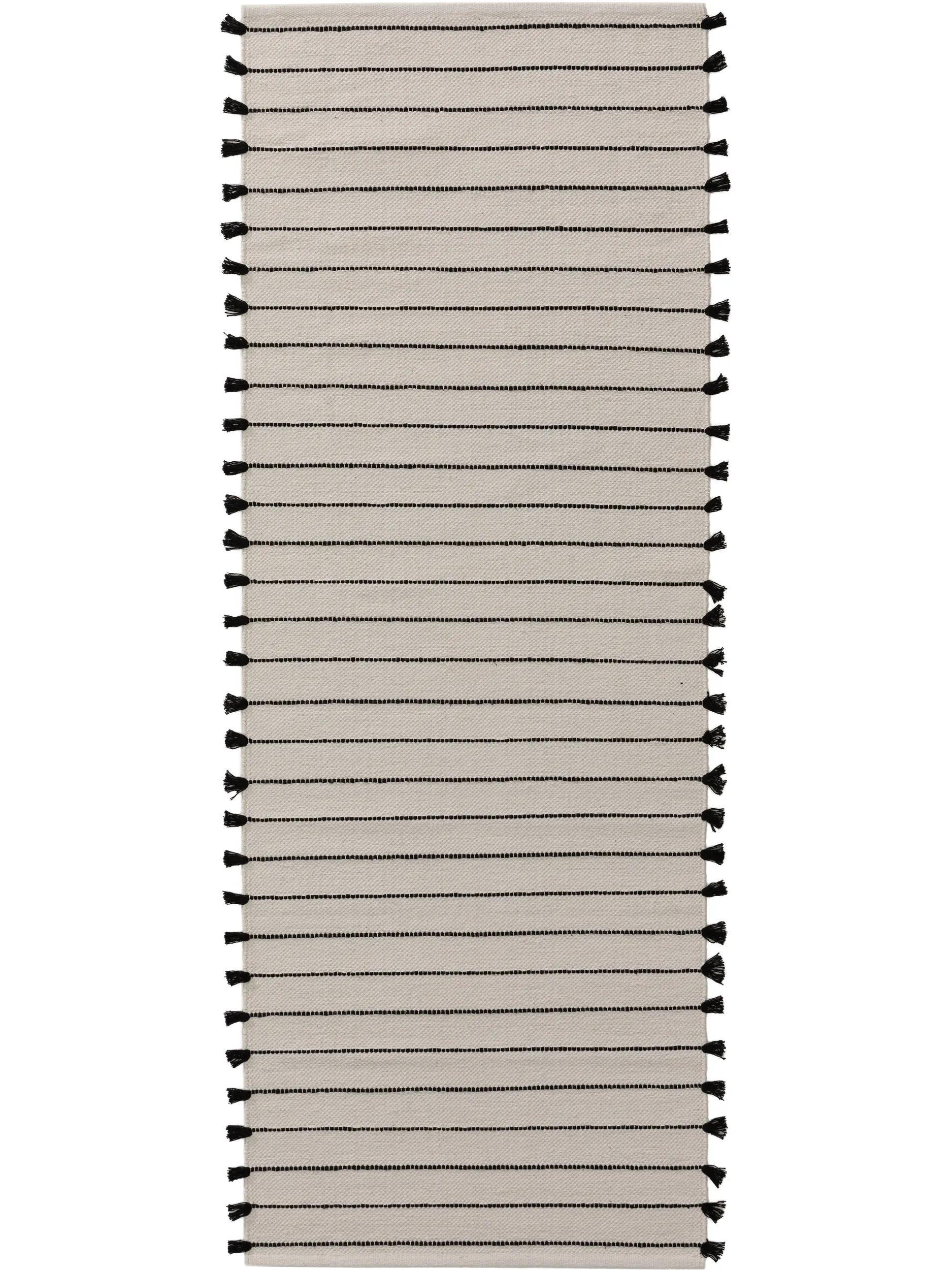 BAUMWOLLTEPPICH Bo Ivory 70x200 cm - Creme, Textil (70/200cm) - benuta Pop