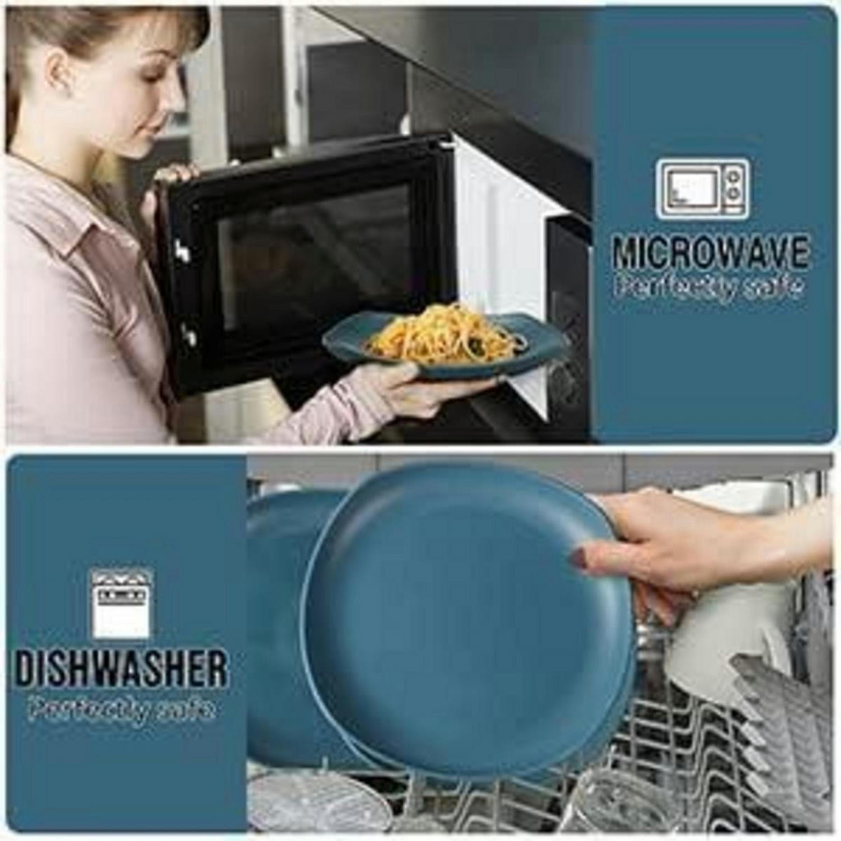 GESCHIRRSET 16-teiliges Set PP leicht unzerbrechlich für 4 Personen - Blau, Kunststoff (24/7.6/24cm)