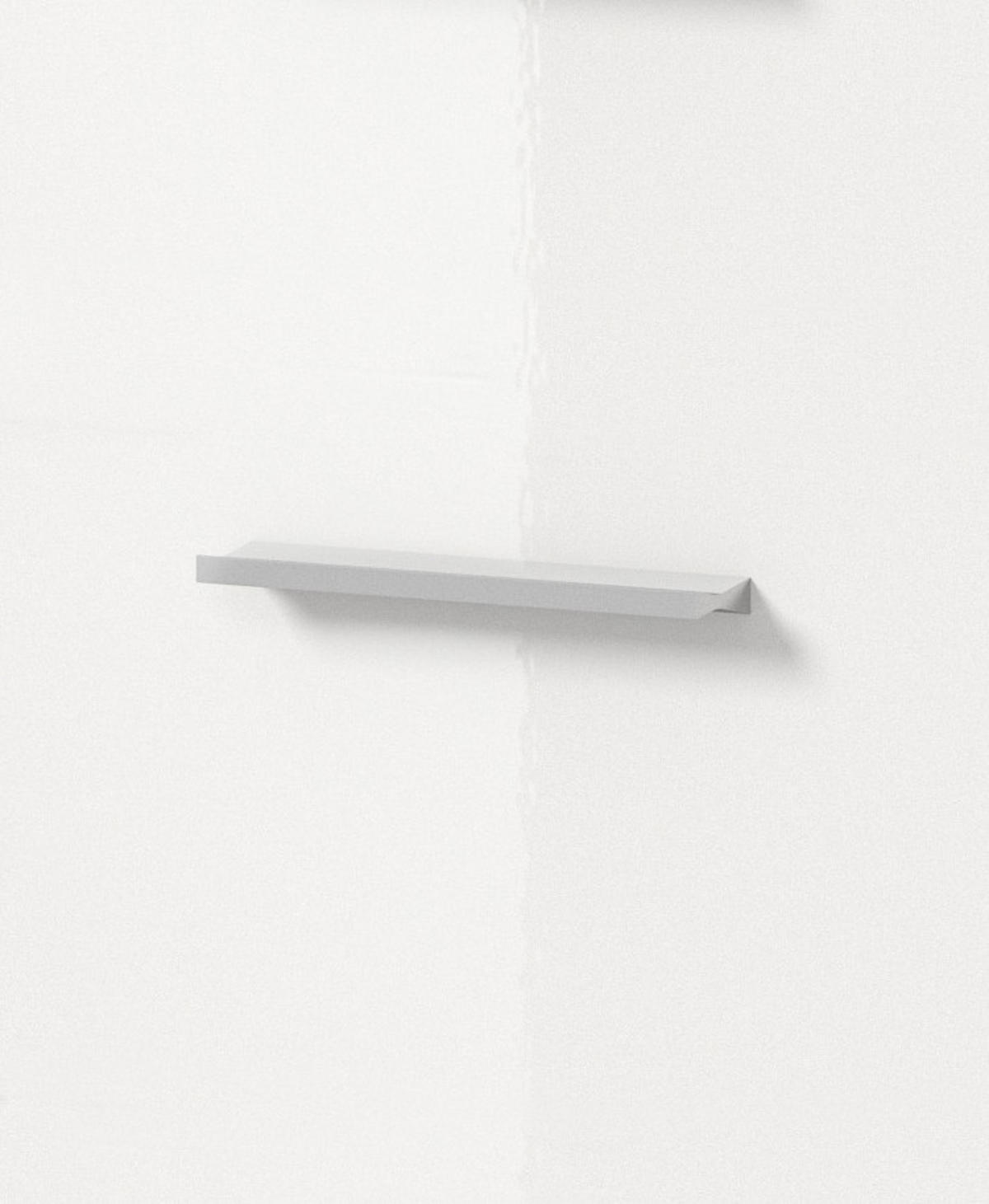 HOCHSCHRANK weiß Hochglanz, Eiche 37 x 191 cm, Badschrank mit 6 Fächern - Chromfarben/Weiß Hochglanz, Holzwerkstoff/Kunststoff (37/191/31cm) - Inn.Furn