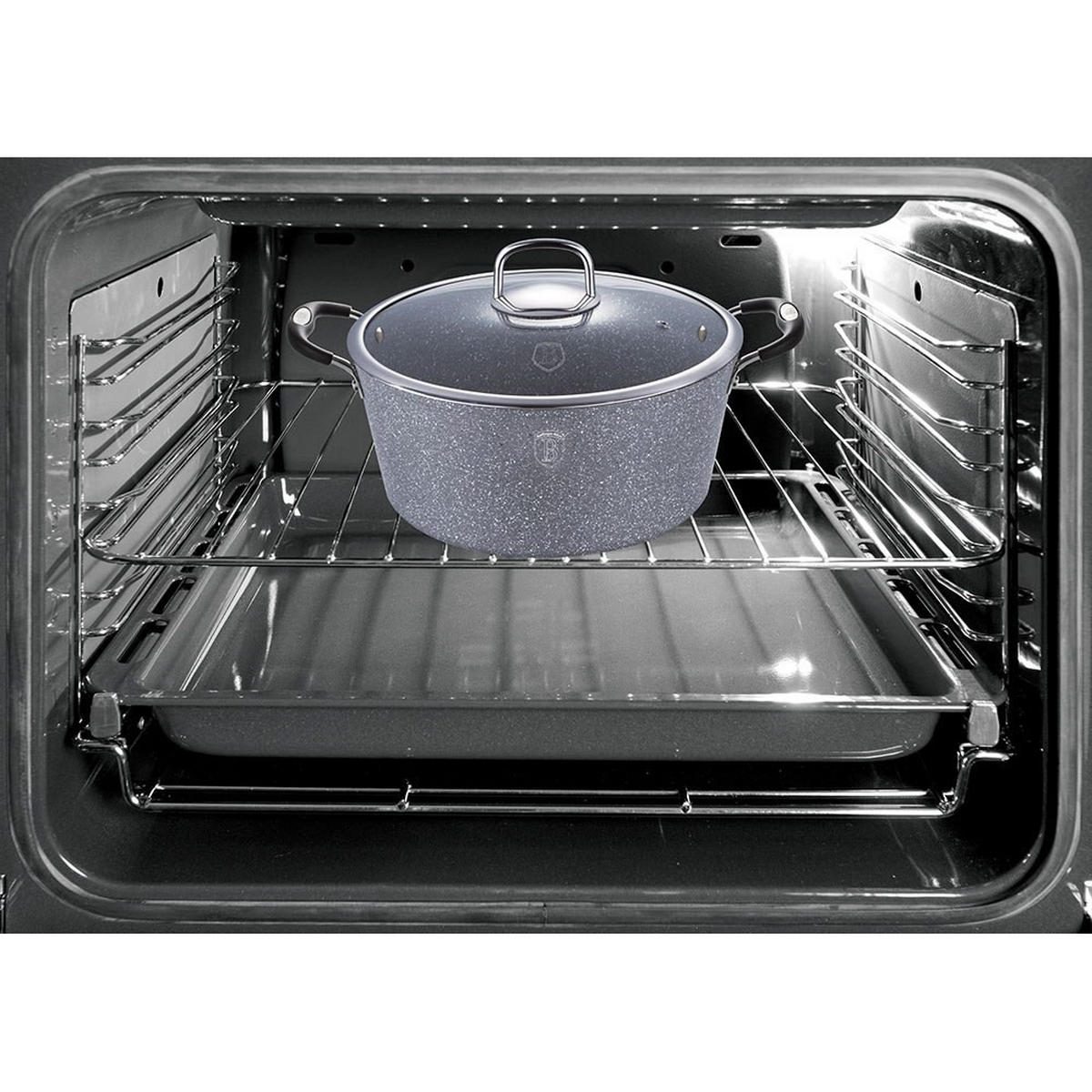 TOPF Grau 28/28/12.5 cm BH1153 - Grau, Metall (28cm) - Berlinger Haus