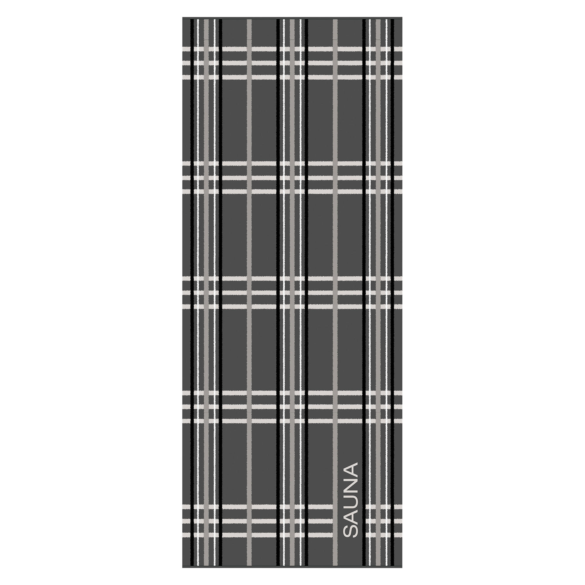 SAUNATUCH SAUNA CHECK 6274 ANTHRAZIT - 34 - Grau, Textil (80/200cm) - Cawoe