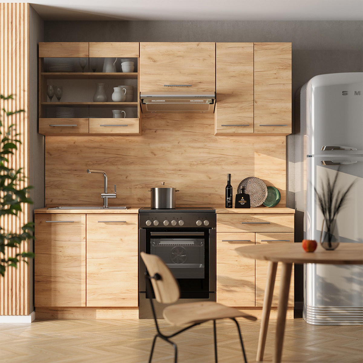 Honigeiche, Holzwerkstoff (200/81.6/60cm) - Vicco