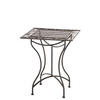 GARTENTISCH eckig 60/60/72 cm Metall Bronze - Bronzefarben, Metall (60/60/72cm) - CLP