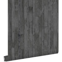 TAPETE Holz-Optik 53 cm x 10.05 m - Schwarz, Papier (53/1000cm) - ESTAhome