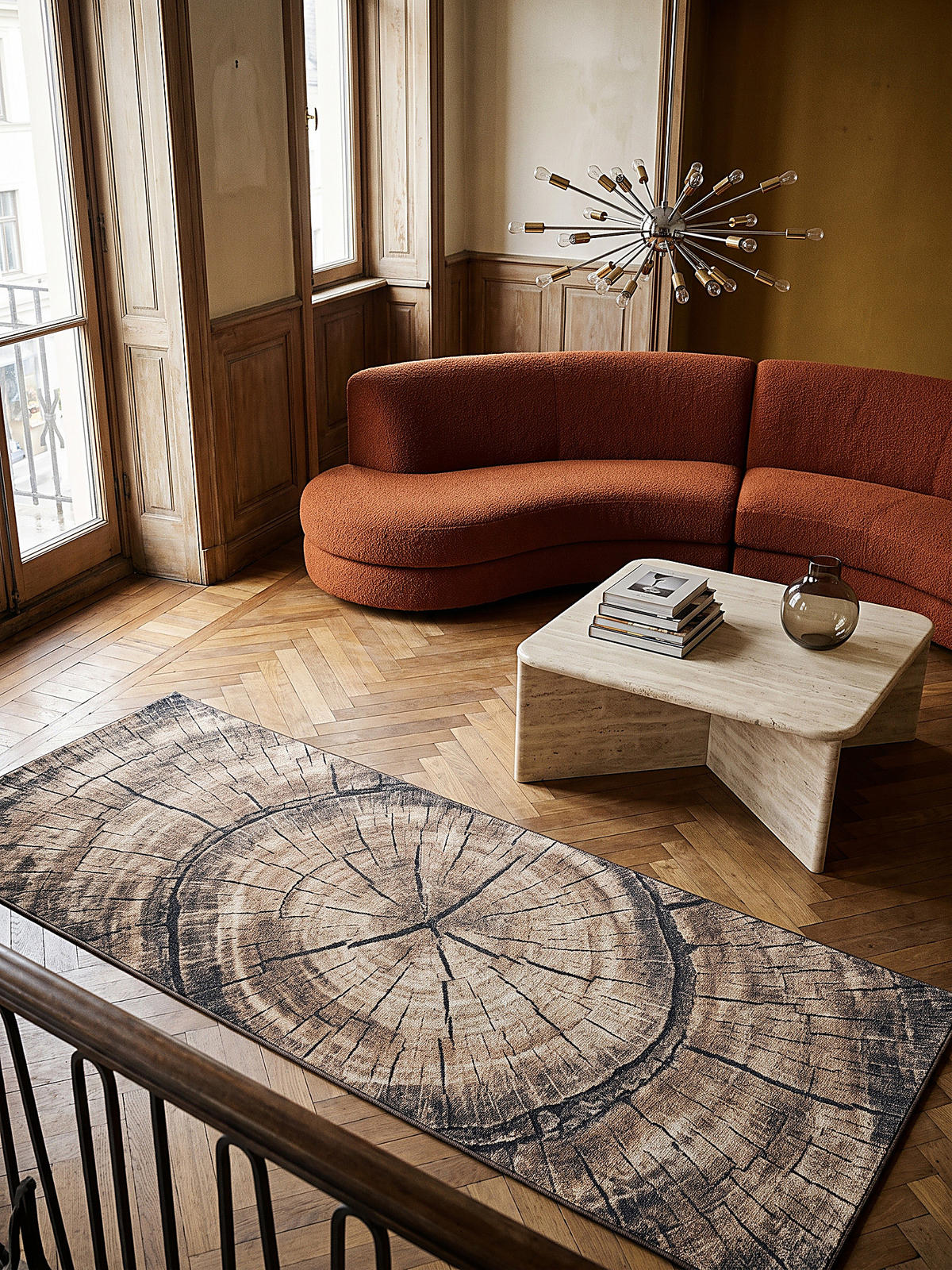 TEPPICH Kurzflor OGLIO Abstrakt Polypropylen-Polyester Natur 80 x 150 cm - Beige, Textil (80/150cm) - KADIMA DESIGN