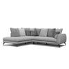 ECKSOFA CALME 5-Sitzer, hellgrau und dunkelgrau - Dunkelgrau, Holz/Textil (294/229cm) - Courtois Laville