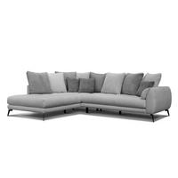 ECKSOFA CALME 5-Sitzer, hellgrau und dunkelgrau - Dunkelgrau, Holz/Textil (294/229cm) - Courtois Laville