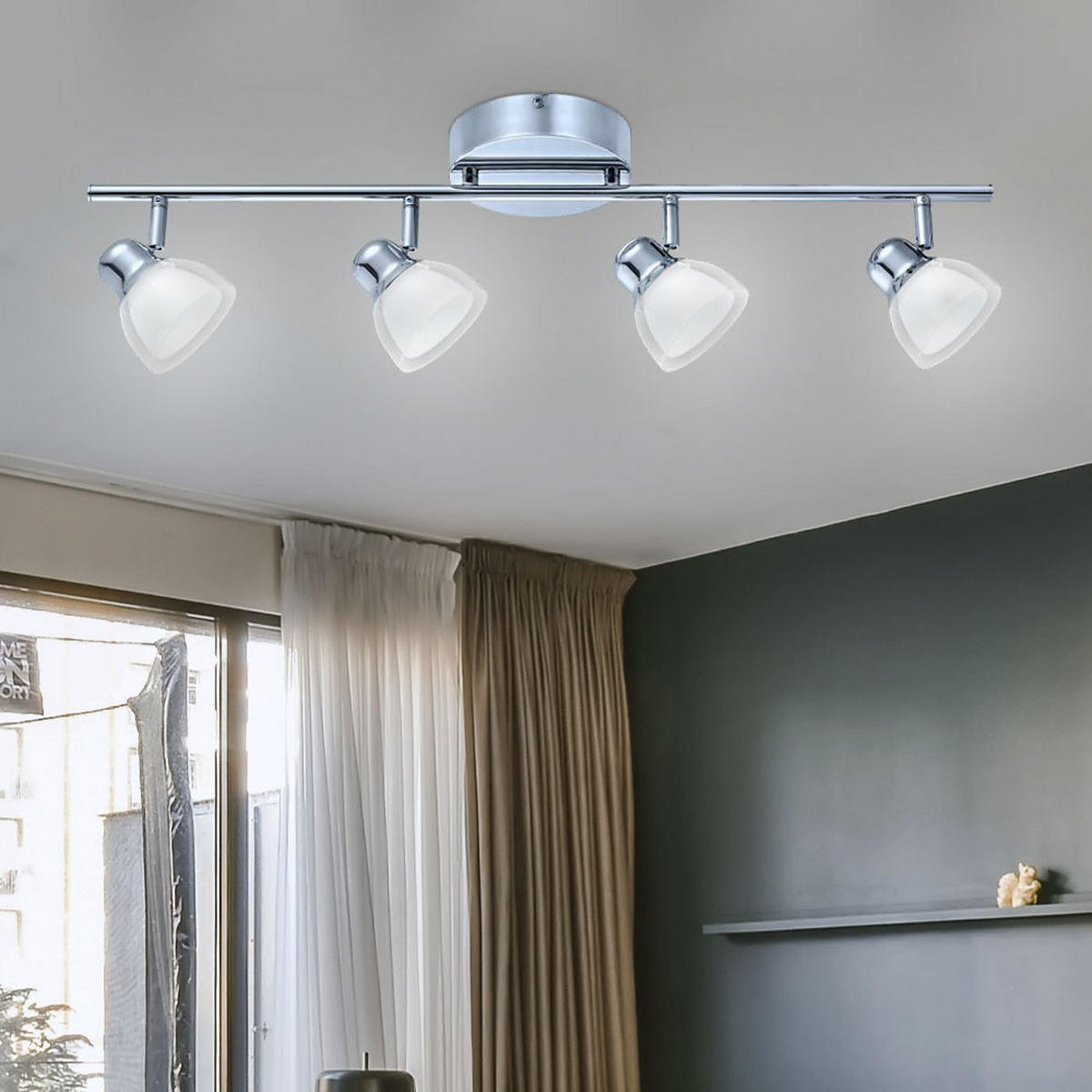 LED DECKENLEUCHTE Tordara Silber Chrom - Silberfarben, Metall (69/10/20cm)