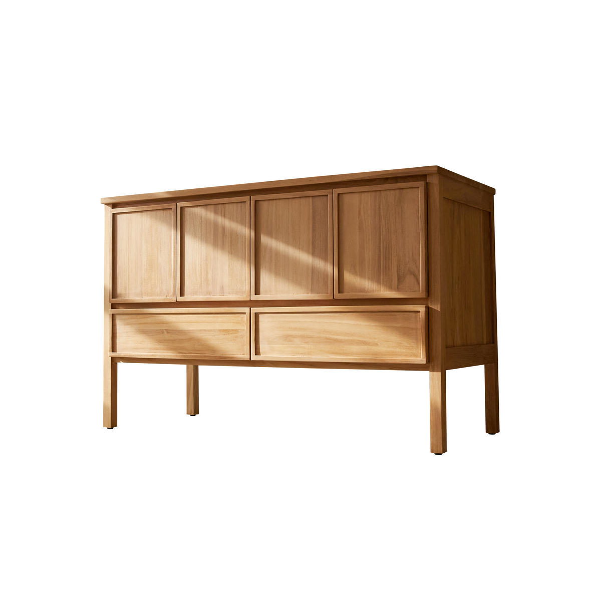 WASCHTISCHUNTERSCHRANK Jane Natur aus Teak - Naturfarben, Holz (120/79/54cm) - Tikamoon