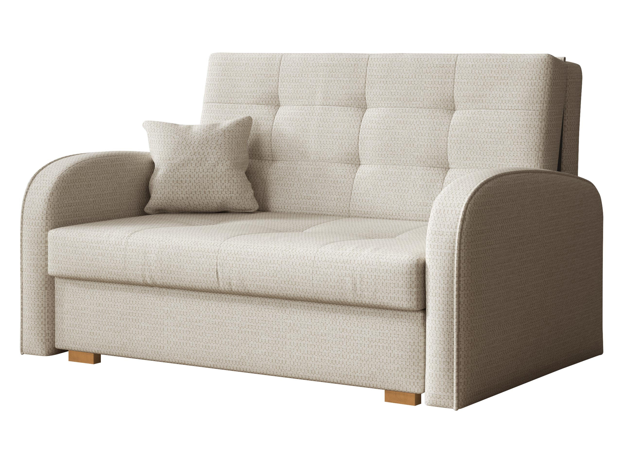 SCHLAFSOFA Viva Gold II - Creme/Braun, Holz/Textil (133/85/98cm) - MIRJAN24
