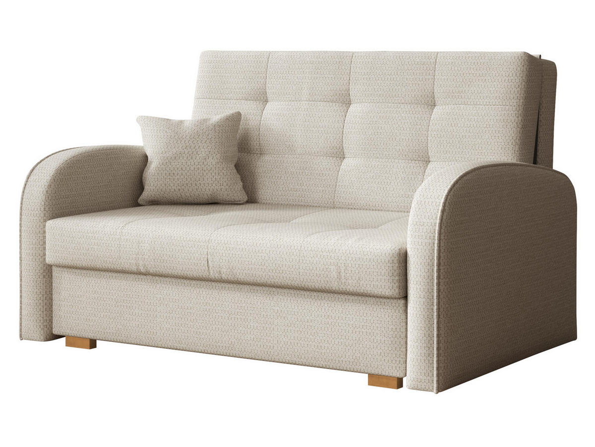 SCHLAFSOFA Viva Gold II - Creme/Braun, Holz/Textil (133/85/98cm) - MIRJAN24