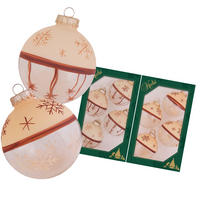 CHRISTBAUMKUGELN Sternenregen Braun 7cm (Glas / 8 Stk.) - Braun, Glas (6/7/6cm) - Krebs Glas Lauscha