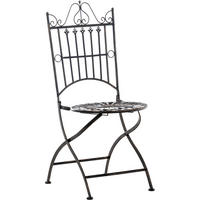 GARTENKLAPPSTUHL Metall bronze - Bronzefarben, Metall (39/94/53cm) - CLP