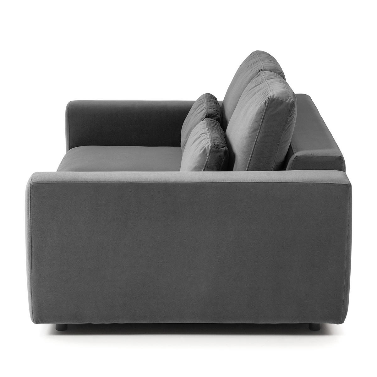 2-SITZER SOFA - Schwarz/Grau, Kunststoff/Textil (182/80/117cm) - home24
