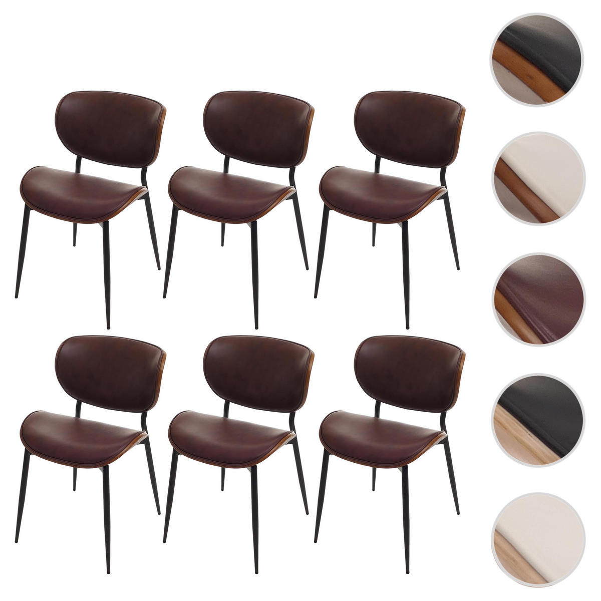 ESSZIMMERSTUHL Walnuss Dekor, Braun - Walnussfarben/Braun, Textil (50/80/51cm) - MCW