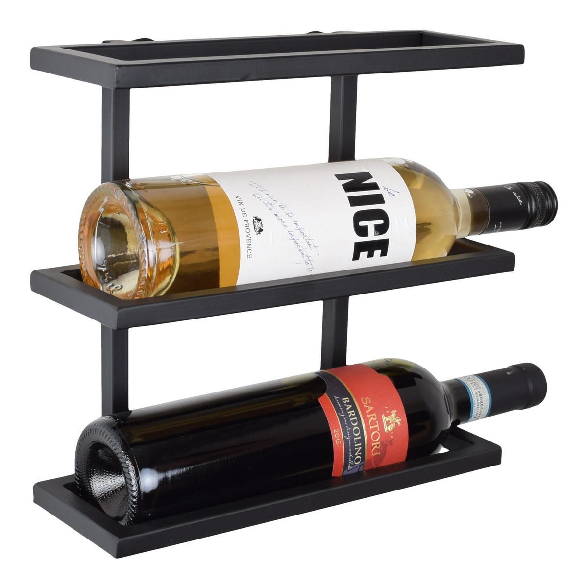 WEINREGAL Pinot Schwarz - Schwarz, Metall (27/26/11cm) - LOFT42